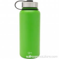 Simple Modern 32oz Summit Water Bottle + Extra Lid - Vacuum Sealed Thermos Almost One Liter 18/8 Stainless Steel Flask - Green Hydro Travel Mug - Candy Apple 567924983